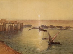 圣经》中提到的地方西顿，南边和古代海港（chromolitho） 作者 英语学校