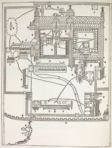 坎特伯雷的本笃会修道院平面图 作者 英语学校