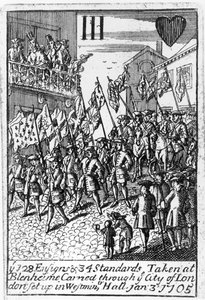 1705年1月3日，在布伦海姆拍摄的系统和标准的扑克牌，通过伦敦金融城 作者 英语学校