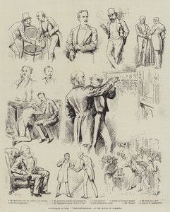 政治家在玩，下议院的“思想阅读”（版画） 作者 英语学校