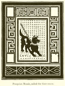 Pompeian Mosaic，被称为Cave Canem 作者 英语学校