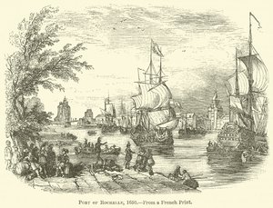 罗谢尔港，1650年 作者 英语学校