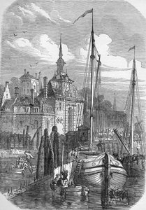 荷兰鹿特丹港，来自&39;The Illustrated London News&39;，1810 作者 英语学校