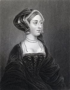 Anne Boleyn的肖像（约1507-36）来自&39;Lodge&39;s British Portraits&39;，1823年 作者 英语学校