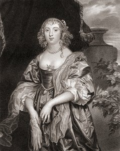 贝德福德伯爵夫人安妮卡雷的肖像（1620-84），来自Lodges British Portraits，1823年 作者 英语学校