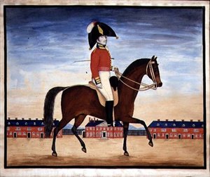 国王的第三轻骑兵团威廉-曼福尔上尉的画像 作者 英语学校