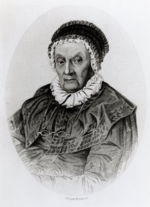 92岁时Caroline Herschel（1750-1848）的肖像，由Joseph Brown雕刻 作者 英语学校
