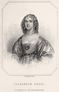伊丽莎白·塞西尔（Elizabeth Cecil）肖像，德文郡伯爵夫人，1835年 作者 英语学校