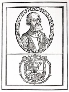 Hernado Cortes（1485-1547）及其手臂的肖像，来自“美国的叙事与批评史”，由伦敦Justin Winsor编辑，1886年 作者 英语学校