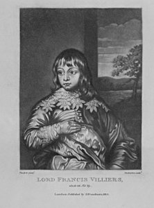 弗朗西斯维利耶斯勋爵的肖像。来自1815年Richard Earlom和Charles Turner的“英国历史中的杰出人物” 作者 英语学校