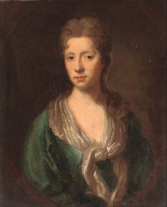 威廉·克莱顿爵士的妻子玛莎的肖像，约1756年 作者 英语学校