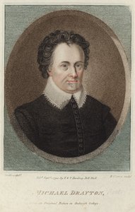 Michael Drayton的肖像（彩色雕刻） 作者 英语学校