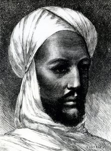 Portrait of Muhammad Ahmad (1844-1885), known as Mahdi, leader of dervishes in war against British in 1884, Colonial wars, Sudan 作者 英语学校