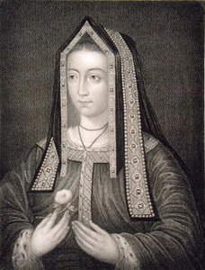 约克女王伊丽莎白（1466-1502）的画像，来自《洛奇的英国肖像》。 作者 英语学校