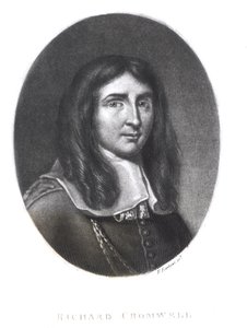 Richard Cromwell（1626-1712）的肖像，由Richard Earlom（1743-1822）从“英国历史上的杰出人物”（mezzotint）中镌刻 作者 英语学校