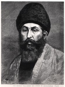 Shir Ali Khan的肖像（1825-79）阿富汗的埃米尔，1878年 作者 英语学校
