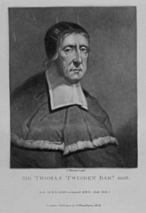 Thomas Twisden爵士的肖像，来自1815年“英国历史上杰出的人物” 作者 英语学校