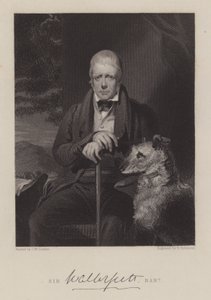 Portrait of Sir Walter Scott, with dog (engraving) 作者 英语学校