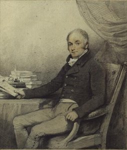 威廉-拉尔夫-卡特赖特（1771-1847）的肖像，议员，来自北安普敦郡的艾恩霍公园（水彩和纸上铅笔）。 作者 英语学校