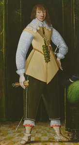 皇家骑兵军官的肖像，c.1640（铜上油）