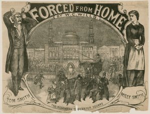 由WC Wills，Alhambra，莱斯特广场，伦敦强制回家的海报