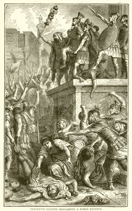 Praetorian士兵宣布罗马皇帝 作者 英语学校