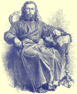 希腊教会的牧师，插图来自Illustrated Travels，由HW Bates编辑，出版于1880年（数字增强图像） 作者 英语学校