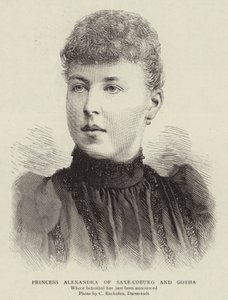 Princess Alexandra of Saxe-Coburg and Gotha (engraving) 作者 英语学校