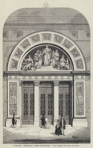 Principal Entrance, Leeds Town-Hall (engraving) 作者 英语学校