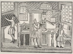 印刷局，c.1710 作者 英语学校