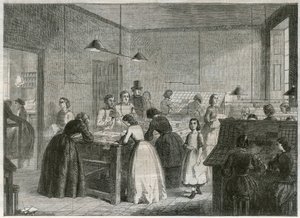 印刷办公室（维多利亚出版社）在Great Coram Street，为女性雇佣合成者 作者 英语学校