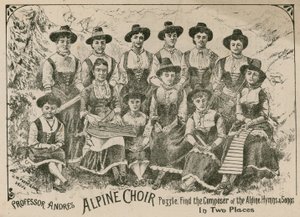 安德烈教授，Alpine Choir拼图：在两个地方找到高山赞美诗和歌曲的作曲家 作者 英语学校