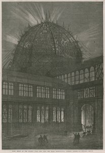 国际展览大楼的进展;西方穹顶的夜晚效应 作者 英语学校