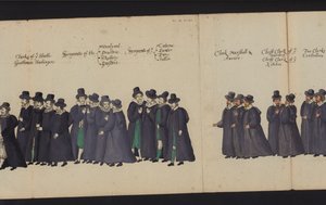 伊丽莎白一世的葬礼队伍（彩色雕刻） 作者 英语学校
