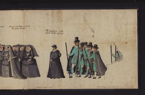 伊丽莎白一世的葬礼队伍（彩色雕刻） 作者 英语学校