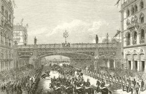 维多利亚女王开放霍尔本高架桥，1869年 作者 英语学校