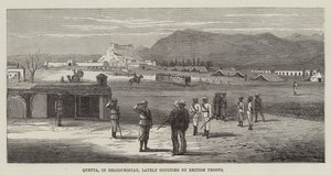 奎达，在 Beloochistan，最近被英国军队占领（雕刻） 作者 英语学校