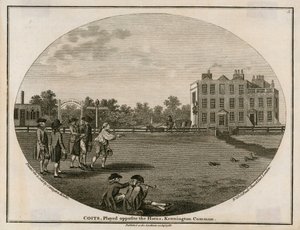 1788年的Quoits，与Horns，Kennington Common对战 作者 英语学校