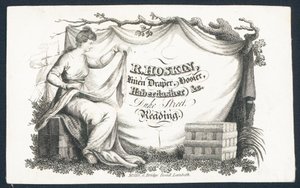 R Hoskin，亚麻布料，hosier，haberdasher，贸易卡 作者 英语学校