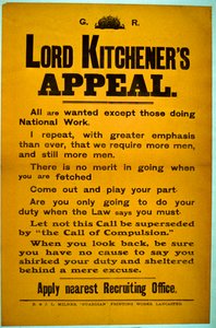 招募海报 -  Lord Kitcheners Appeal，1914-18