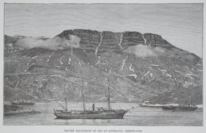 1884年在格陵兰岛Godhavn酒吧的救济中队。伦敦1886年 作者 英语学校