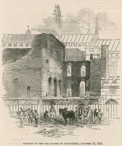 1851年10月27日，旧议会的遗骸 作者 英语学校