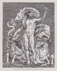 以线条呈现的文艺复兴时期构图（石版画） 作者 英语学校