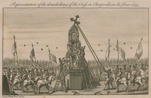 代表在1643年在Cheapside拆除十字架 作者 英语学校
