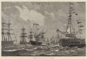 女王对 Spithead 舰队的回顾（版画） 作者 英语学校