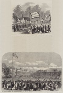 回顾诺斯利公园的兰开夏步枪志愿者（雕刻） 作者 英语学校