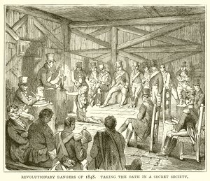 1848年的革命危险。在秘密社会宣誓 作者 英语学校