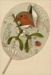 罗宾和槲寄生 (chromolitho) 作者 英语学校