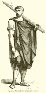 罗马Lictor携带Fasces 作者 英语学校