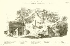 罗马。论坛（Campo Vaccino）于1830年 作者 英语学校